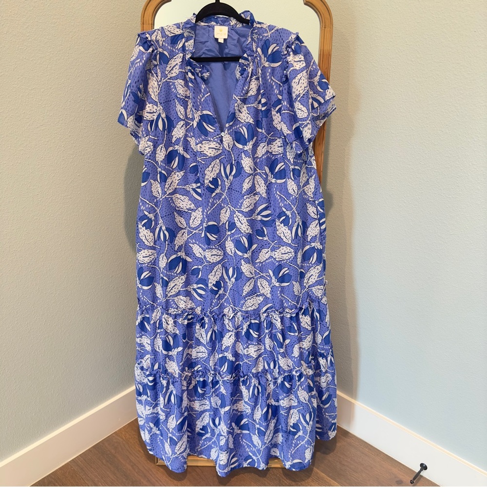 J.Marie Blue Flowy Maxi